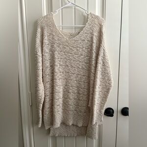 FLAWED American Eagle Outfitters Beige V-Neck Sweater